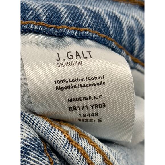 J. GALT Women's Light Blue Denim Straight-Leg Mid-Rise Regular-Fit Jeans SZ S - Picture 9 of 10